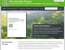 Tablet Screenshot of montrealprocess.org